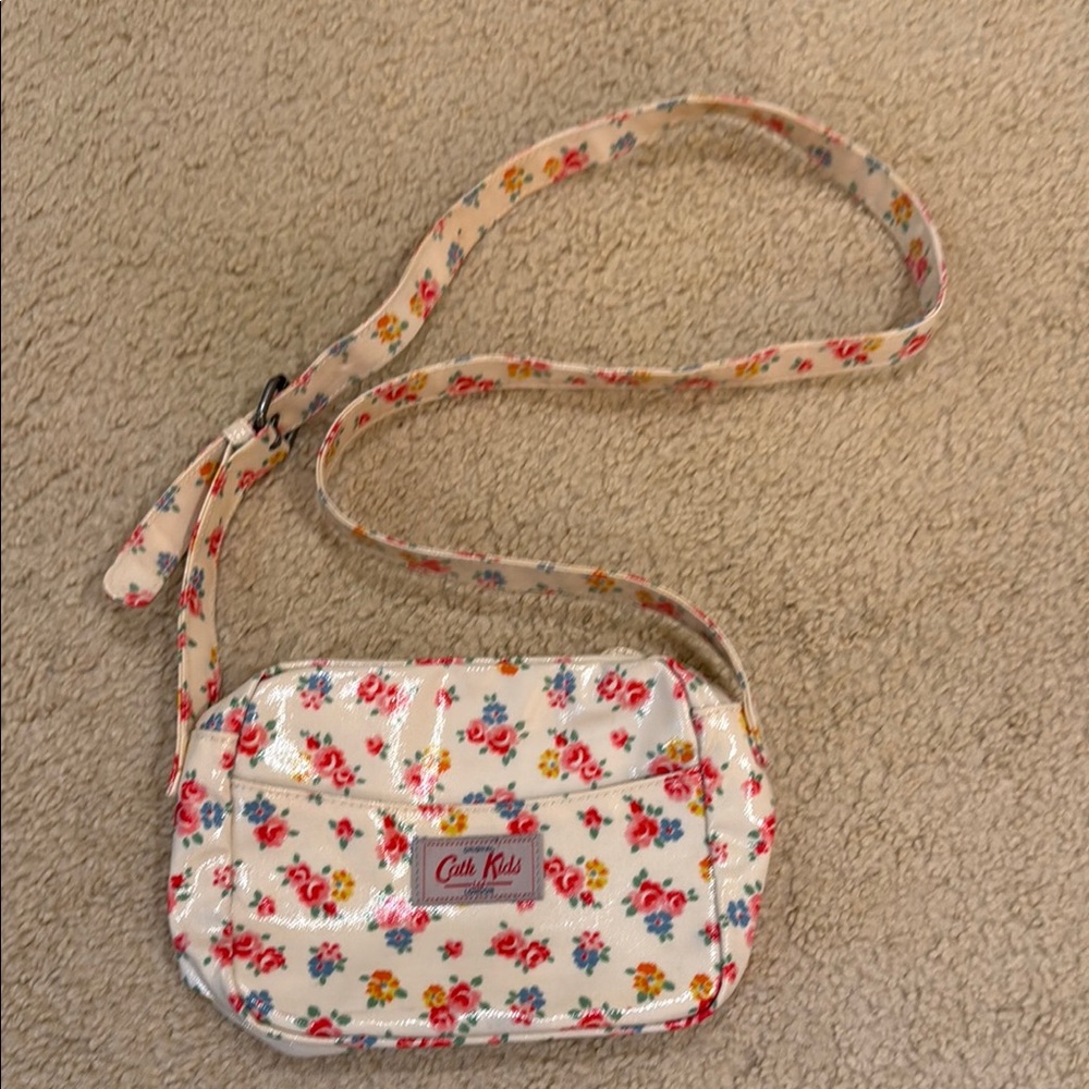 Cath Kidston White and Red Floral Bag